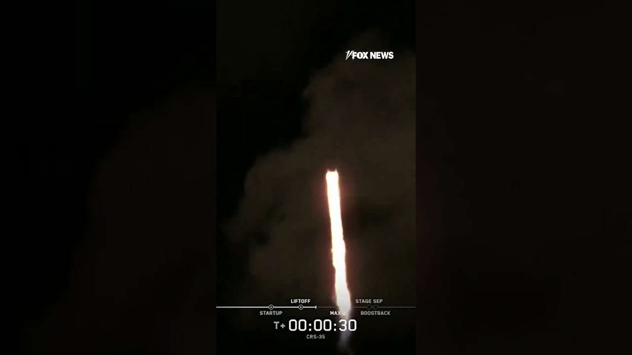 SEE IT: SpaceX rocket blasts off towards International Space Station #foxnews #news #shorts