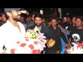 Dhruva returns from USA :  Mega welcome to Ram Charan  at RGIA