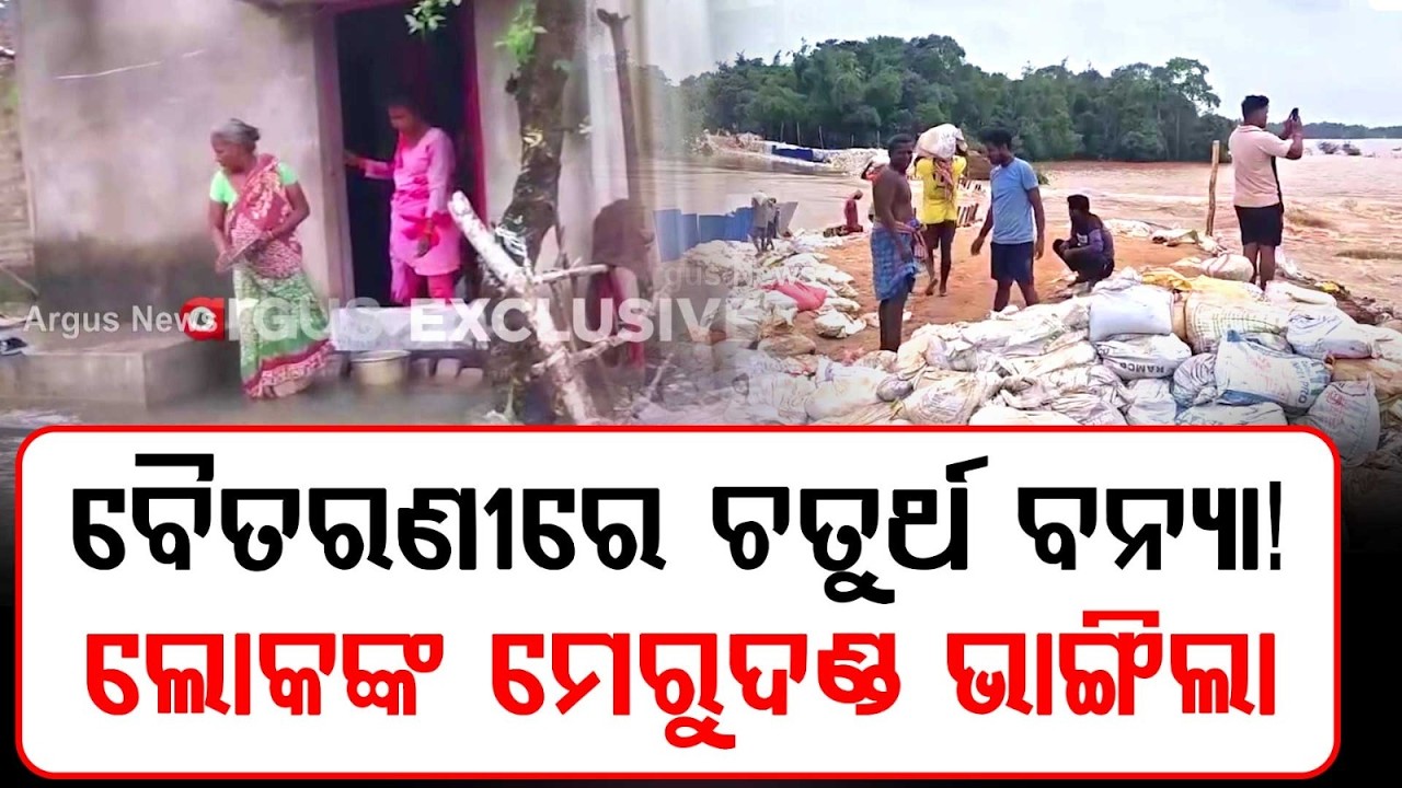 Baitarani River Floods Jajpur For 4th Time | 15 Panchayats Submerged In Dasarathpur | Argus News