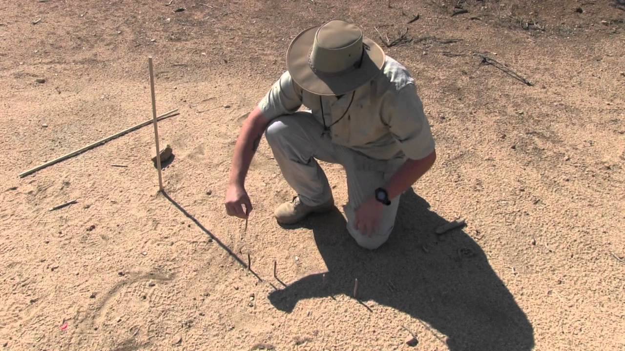 Sun Compass Shadow Stick Method YouTube