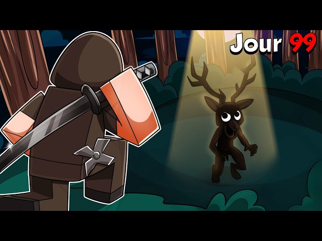 J'ai Survécu 100 Jours Solo avec la Meilleur Classe ! (99 days in the Forest)