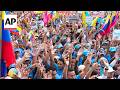 Venezuela opposition supporters rally to demand Machado’s return and presidential elections