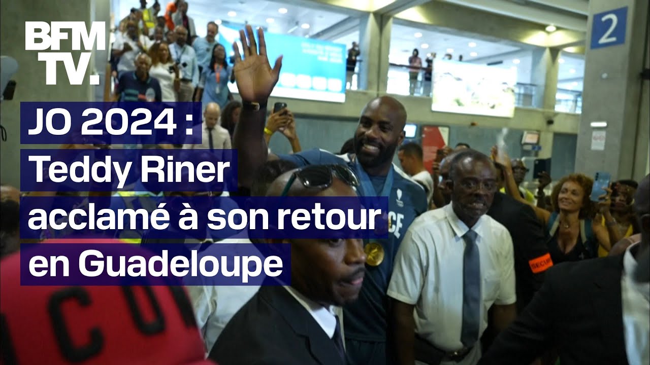 JO 2024: Teddy Riner accueilli en héros en Guadeloupe