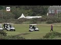 President Trump and entourage back in action on course of family golf resort in Scotland  - 00:52 min - News - Video