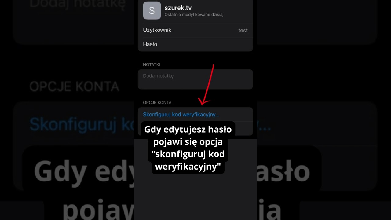 Generowanie kodów 2FA na iPhone