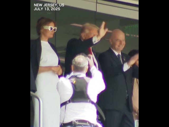 Trump and wife Melania at FIFA Club World Cup final in New Jersey