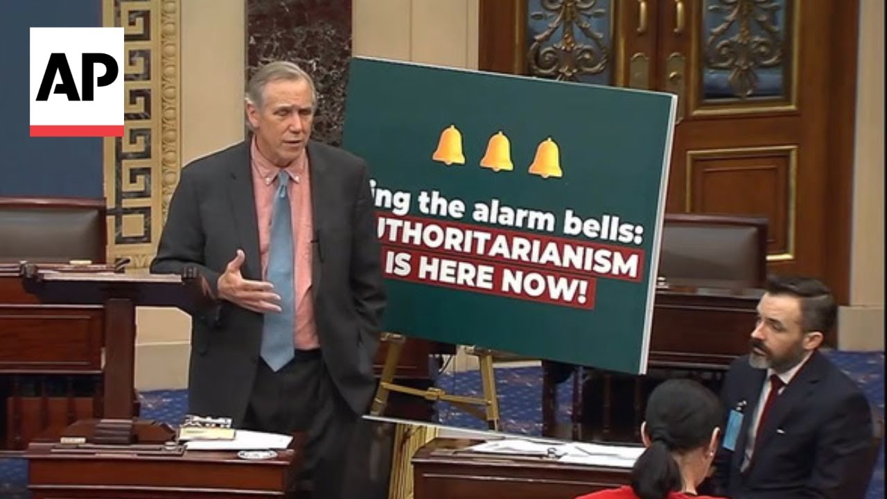 Jeff Merkley stages marathon speech on Senate floor to protest Trump