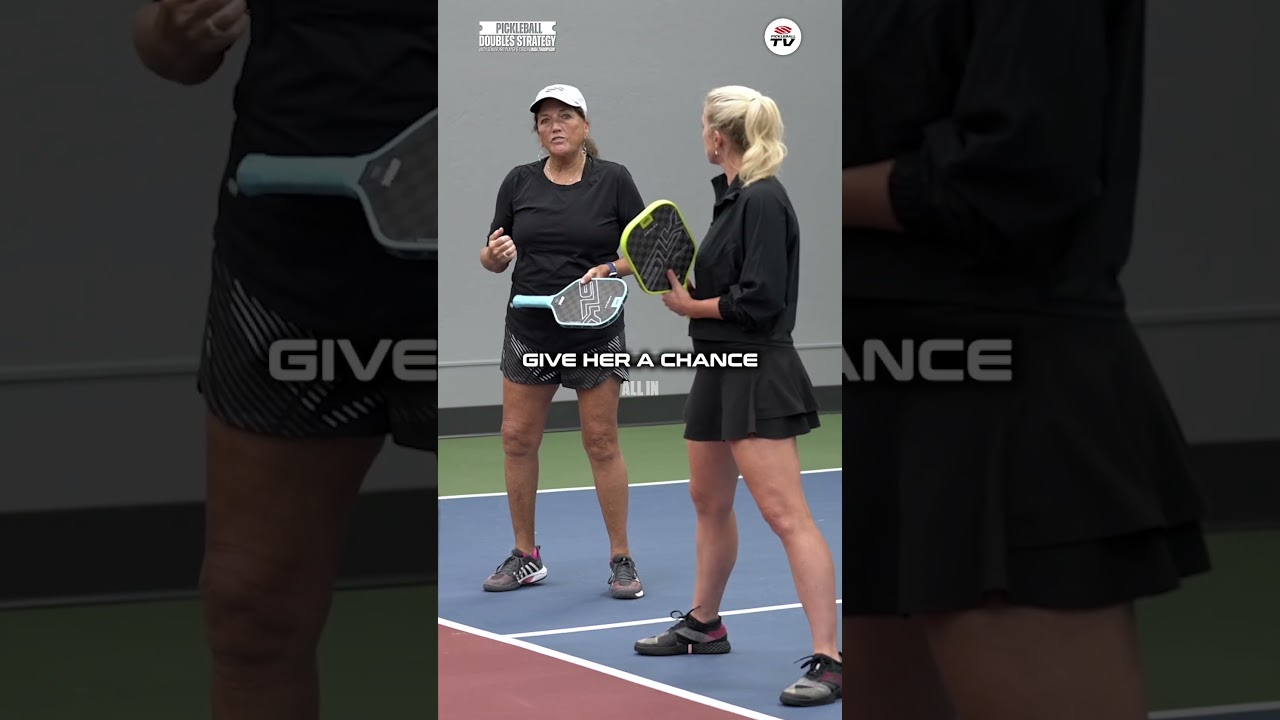 Pickleball coach Linda Thompson will teach you strategy for your return of serve 🗝️ #pickleball
