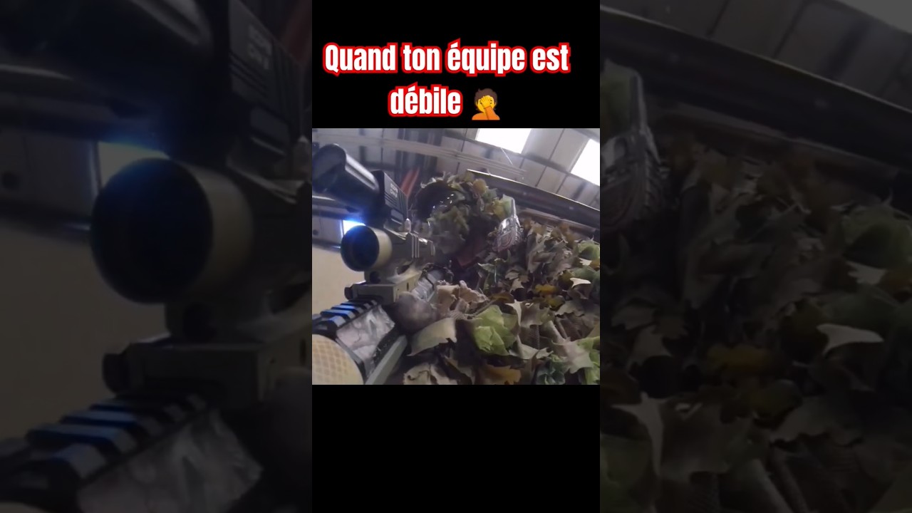 Quand il y a un débile dans l'équipe #airsoft #debile #rage