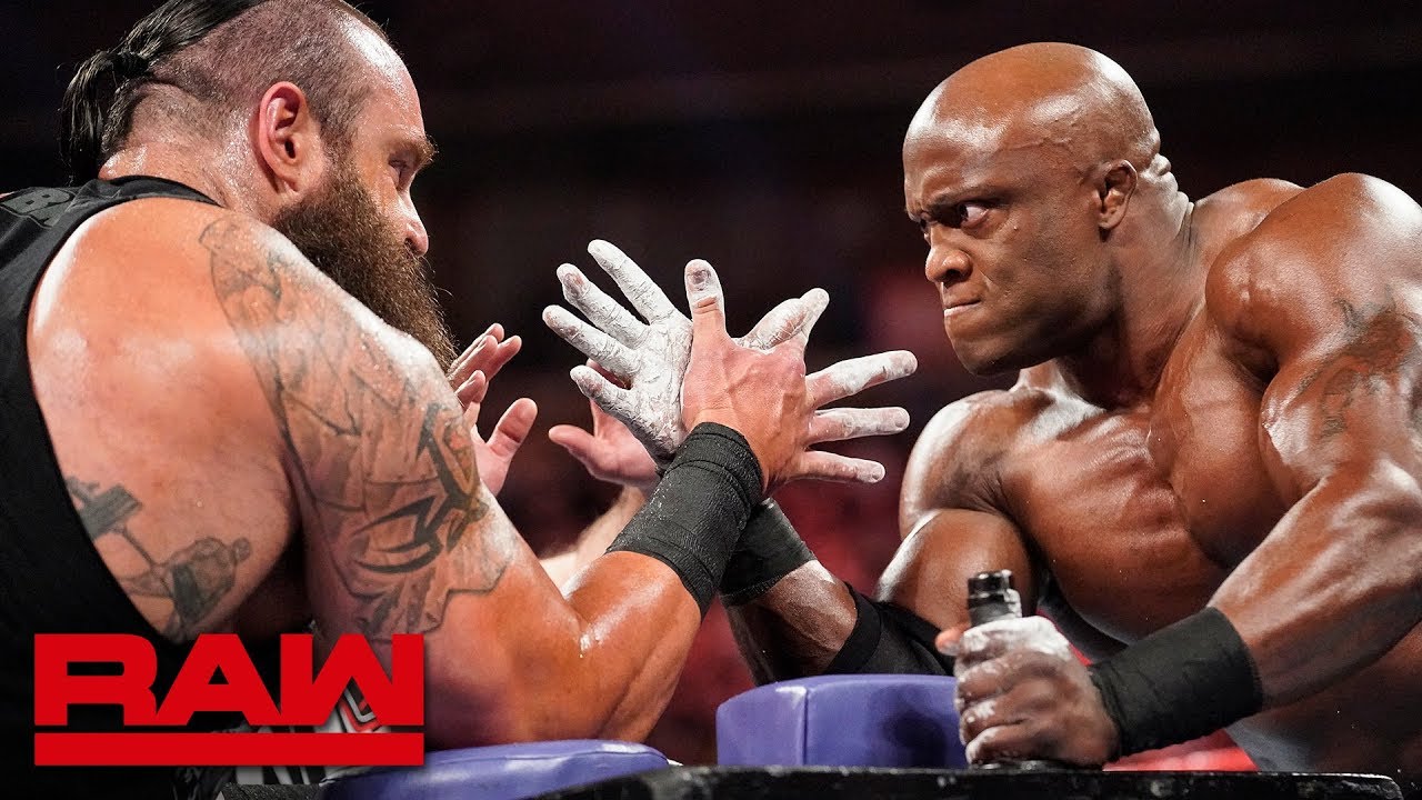 Video: RAW 6/3: Arm Wrestling Match: Braun Strowman Vs. Bobby Lashley ...