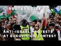 LIVE: Protests against Israeli Eurovision participation as people arrive for semi-final