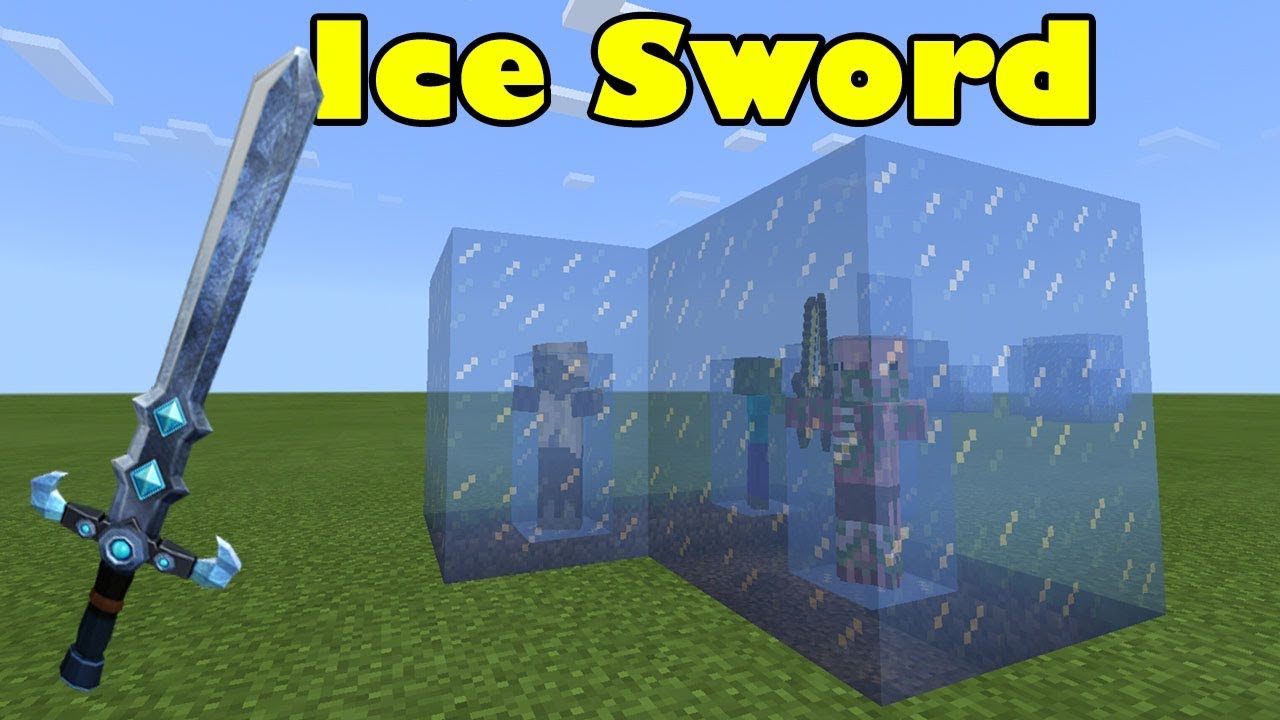 Меч молния майнкрафт. Ice Sword майнкрафт. Ice Sword Minecraft Mod. Overpowered Sword. Command Block Sword.