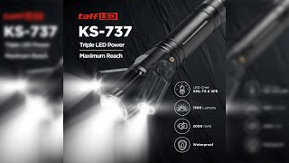 Pratinjau video produk TaffLED Senter LED Telescopic Zoom Cree XML-T6 dan 2x XPE 1500 Lumens - KS-737