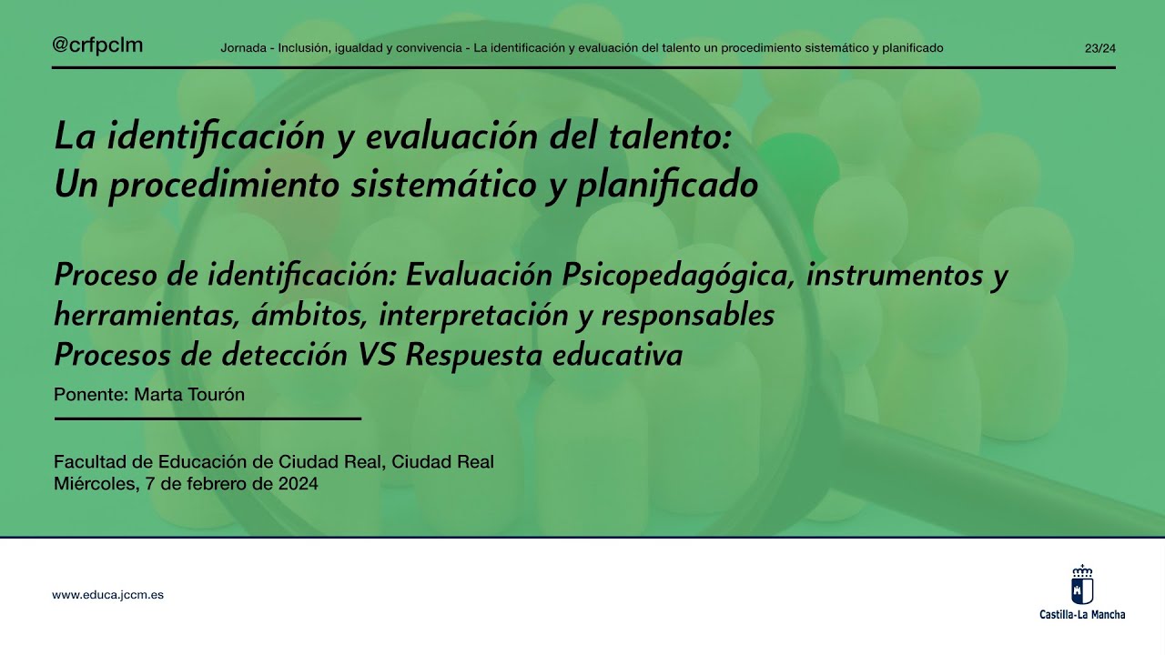 #Jornadas_CRFPCLM: Identificación y evaluación del talento - Proceso Identificación - Marta Tourón