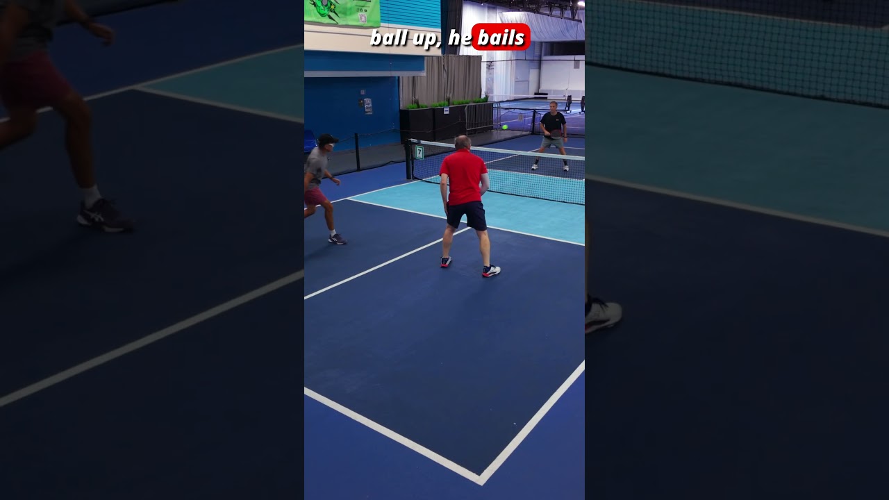 💪When You Pop It Up, But Your Partner Bail You Out #pickleball #pickleballhighlights #sports