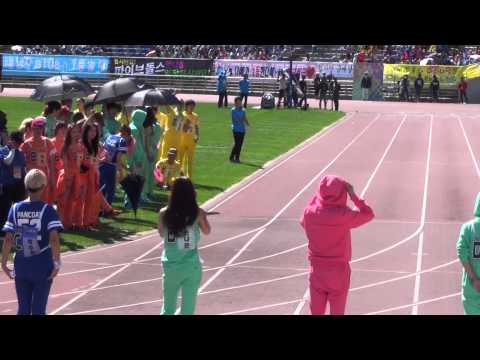 20130903 A-PINK NaEun MissA Suzy 100m @ Idol Sports Athletics Championships