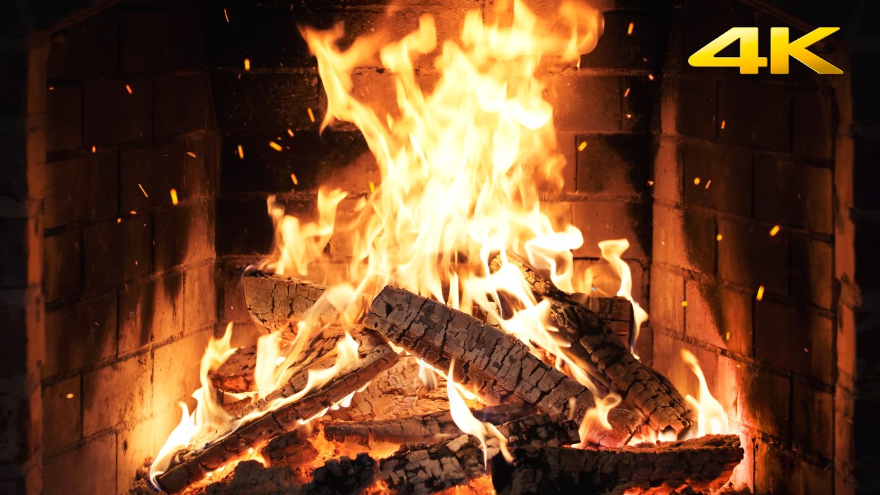 🔥 FIREPLACE Endless WARMTH with Crackling LOGS & Burning FIRE Sounds for SLOW Living ATMOSPHERE
