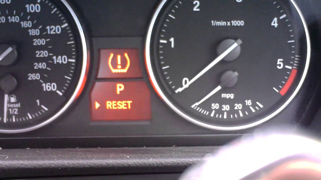 How to reset flat tire warning bmw 530i