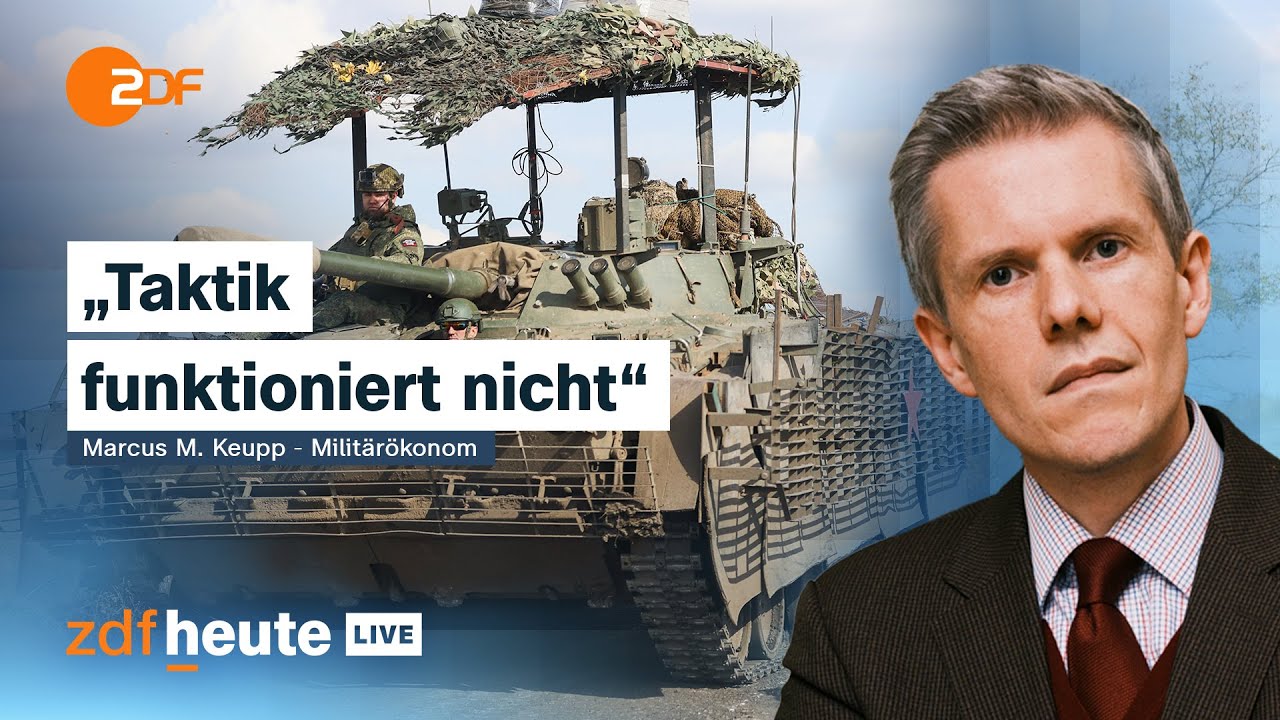 Vermehrte Panzerangriffe in der Ukraine: Experte analysiert Russlands neue Taktik | ZDFheute Live