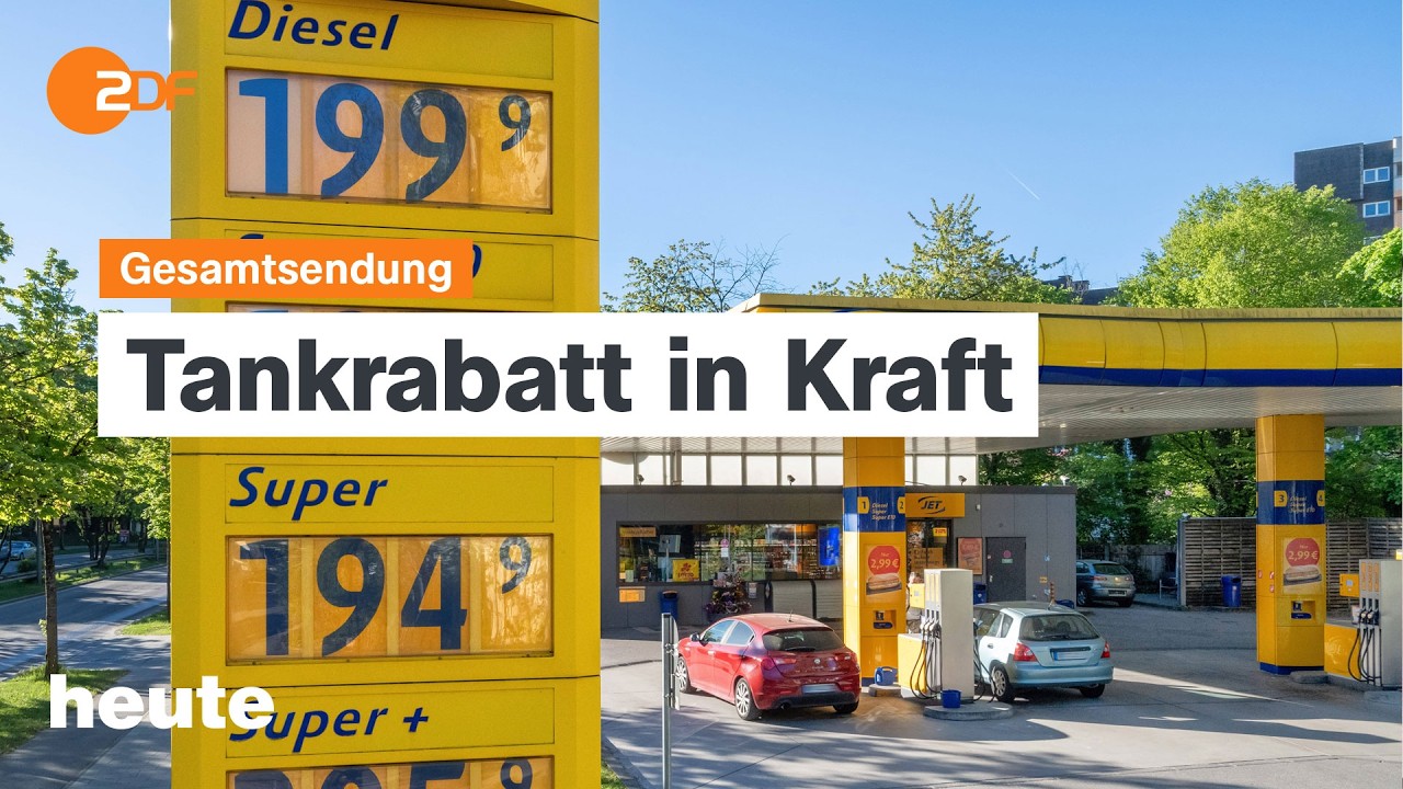 heute 19:00 Uhr vom 01.05.2026 Startschuss für Tankrabatt, Tag der Arbeit, Trumps Zölle
