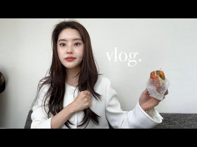 vlog. 직장인 브이로그 │ 💇🏻‍♀️ 중단발 레이어드컷 후기ㅠ.. • 주말 호캉스/한우 오마카세 • 출근룩, 직장인 현실 도시락 • 돼지런(빵순이, 막창순대, 예천 단골식당)