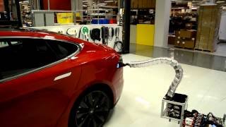 Tesla dévoile un système de recharge en forme de serpent