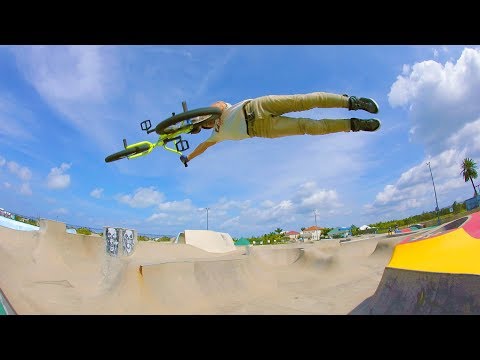 Riding the Black Pearl on a BMX