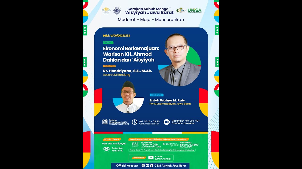 GSM | Ekonomi Berkemajuan: Warisan KH. Ahmad Dahlan Dan ‘Aisyiyah - MuhammadiyahNews.com