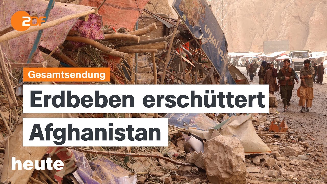 heute 19:00 Uhr 03.11.25 Union zu Wadephul, Erdbeben in Afghanistan, Koalitionsbündnis in Tschechien