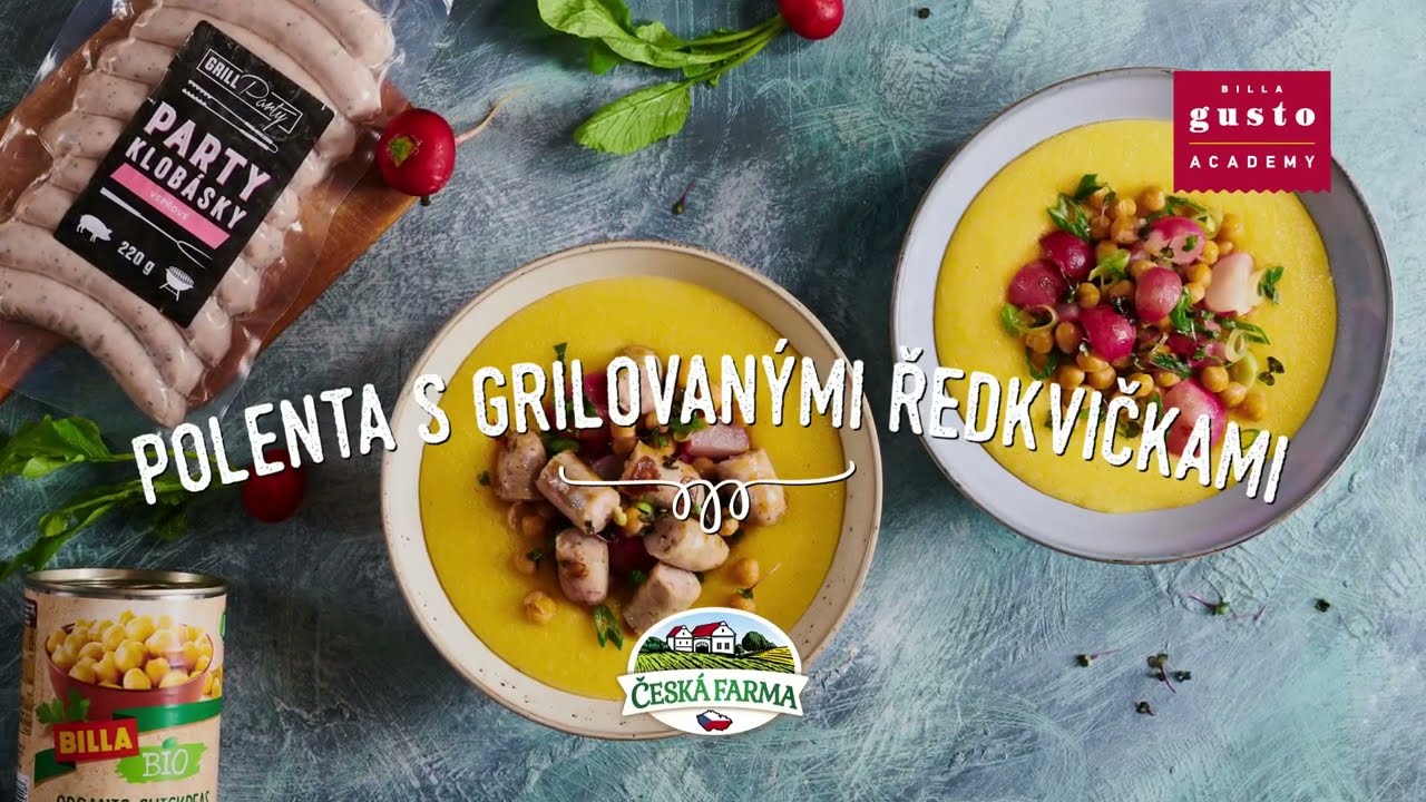 Polenta s grilovanými ředkvičkami