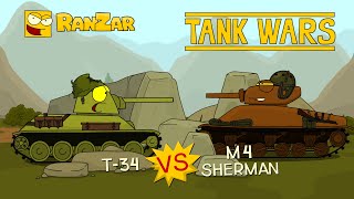 Tanktoon - T43 vs M4 Shermam