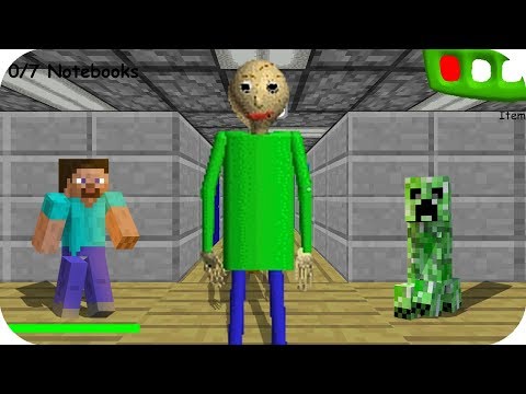 Baldi Se Transforma En Minecraft - Nubi Baldis Basics Pe 