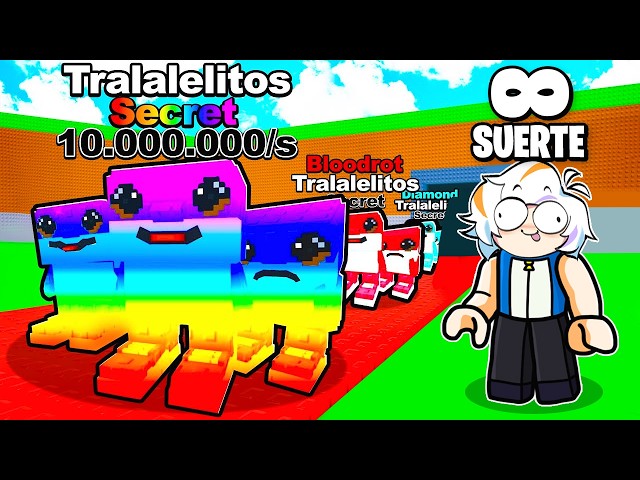 ROBÉ ITALIAN BRAINROT SECRETOS CON SUERTE INFINITA COMPLETO (STEAL A BRAINROT ROBLOX)