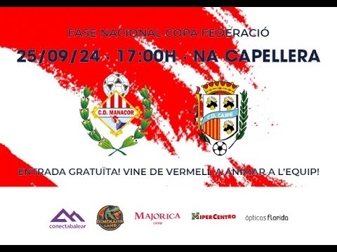 (VER PARTIDO COMPLETO) Copa Federació Fase Nacional 1/16 CE Manacor 0-0 CD Caspe (5-4 en los penaltis)