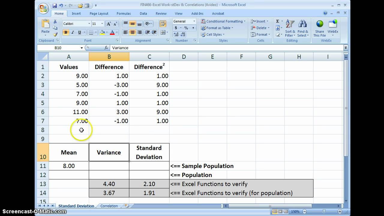 Standard Deviation In Excel How To Calculate Formulas Hot Sex Picture 8184