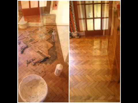 Wooden floor renovation.