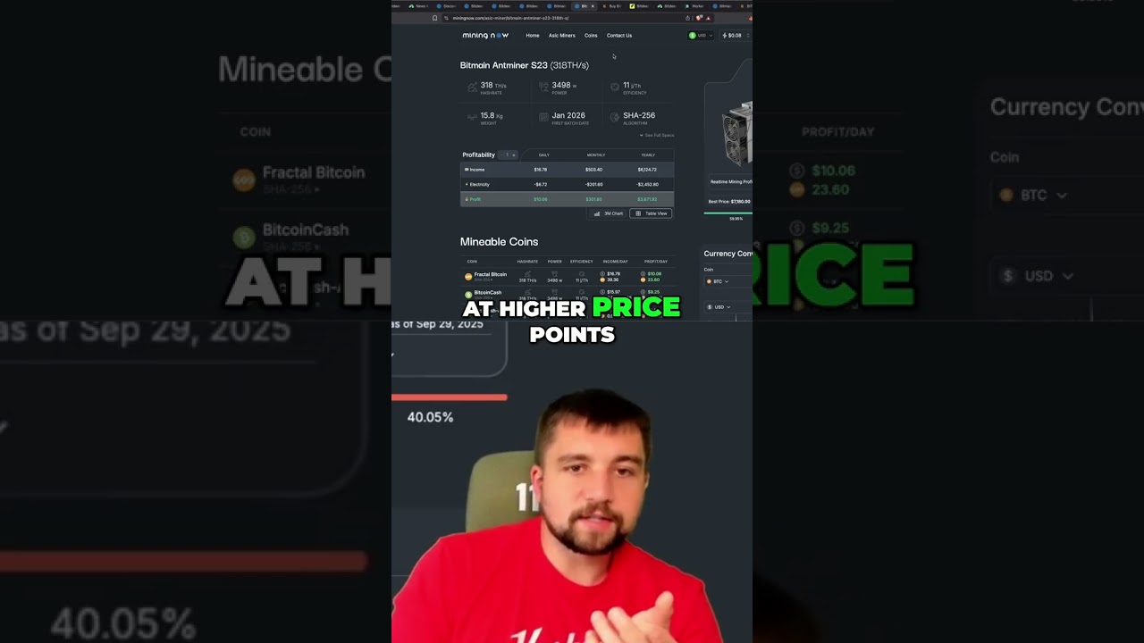 Mining S23 Miners: Home vs. Farm & ROI Analysis! shorts