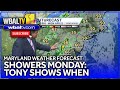 Showers return Monday: Tony shows when