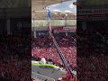 Parachutist rescued after getting caught up in stadium roof