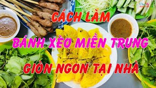 Cách làm bánh xèo Miền Trung giòn ngon tại nhà