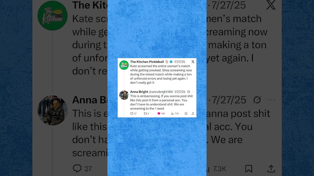 Yelling during pickleball matches 🤬