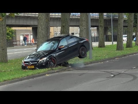 Upload mp3 to YouTube and audio cutter for Mercedes C63S AMG HARD CRASH INTO A TREE Drift goes wrong download from Youtube