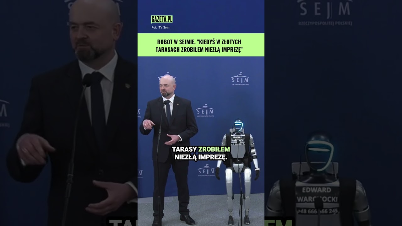 Robot w Sejmie. " Czuję się tu prawie jak na balu marszałka" #shorts