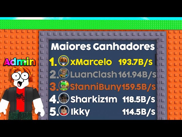 PEGUEI TOP 1 NO ROUBE O BRAINROT COM ADMIN E ATIVEI SORTE INFINITA 🤫💀 (DONO NÃO GOSTOU NADA DISSO)