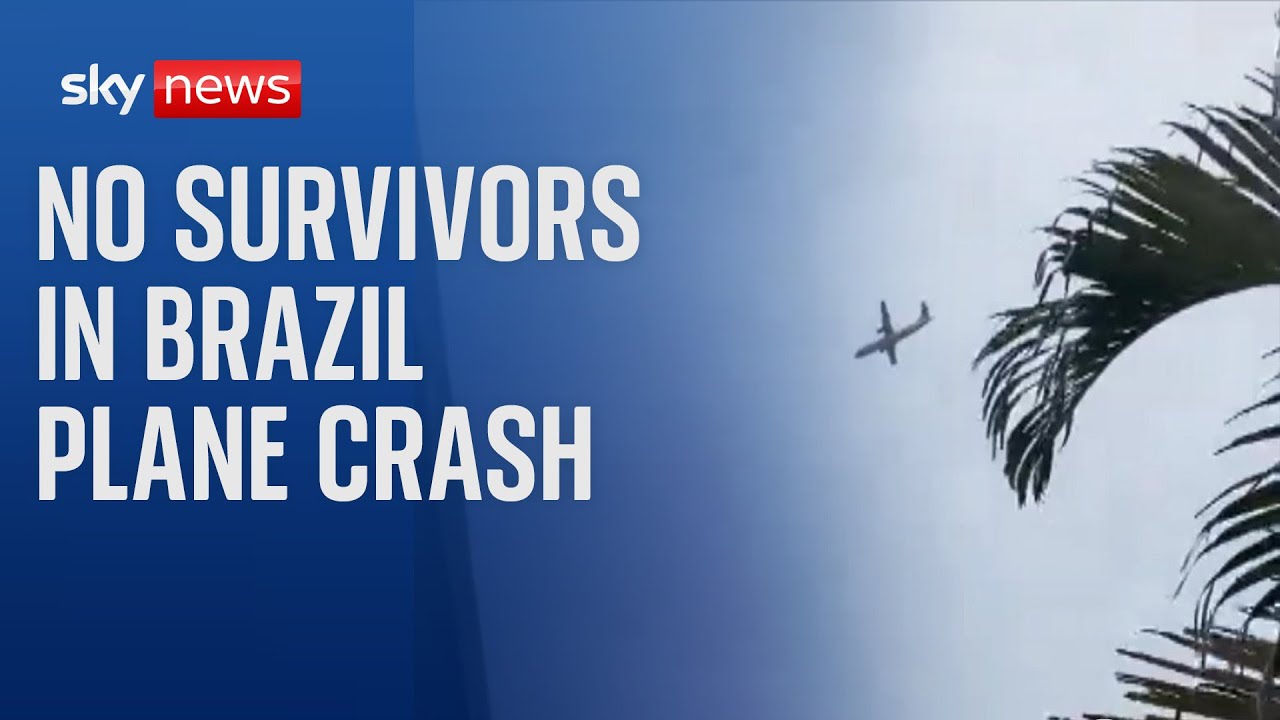 No survivors after passenger plane crashes in residential area in Brazil