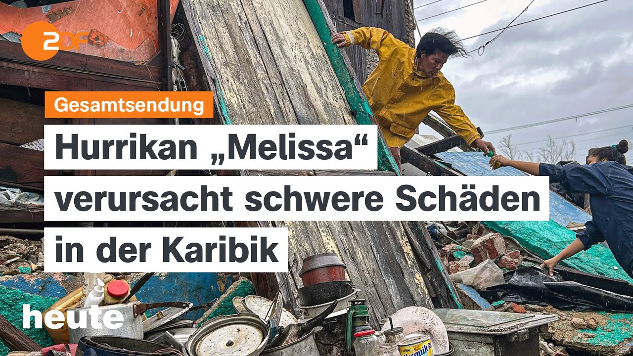 heute 19:00 Uhr vom 28.10.2025: Hurrikan in Kuba, Mindestlohn-Erhöhung, Opfer in Rio de Janeiro
