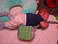 Matthew baby rolls Boppy to stomach to back