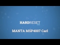 Factory Test Mode MANTA MSP4007 Carl - Enter / Quit Test Mode