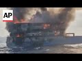 Dramatic video shows fire sweeping through ferry in Thailand