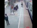 RPF police rescue man from falling under moving train, CCTV footage